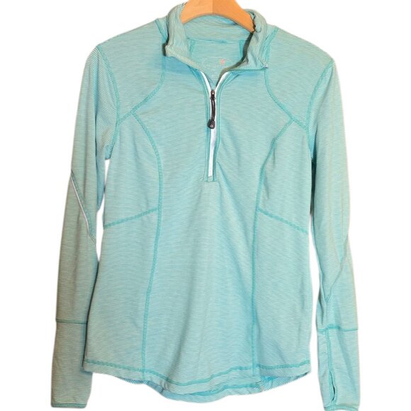 Turquoise 1/4 Zip Athletic Pullover sz S - Picture 1 of 6